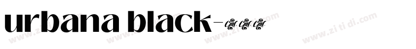 urbana black字体转换